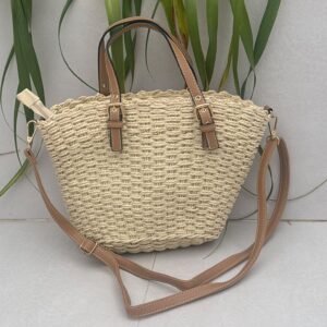 Bolso rafia trenzado