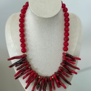 Collar corales rojo